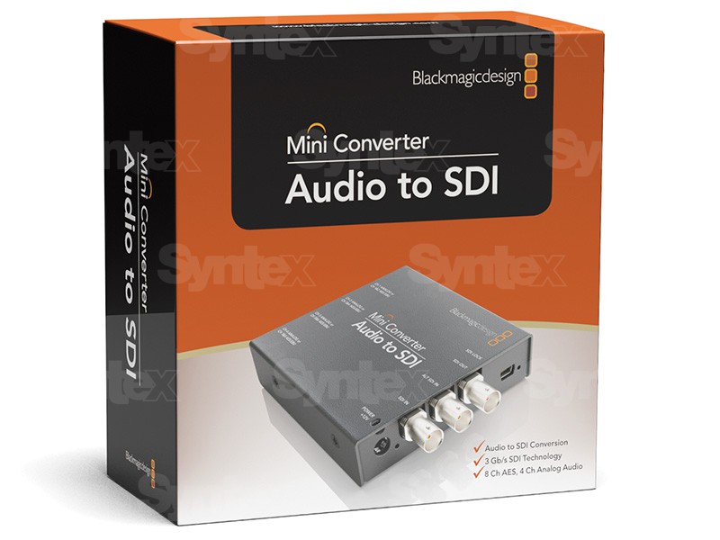 Mini Converter Audio to SDI csatlakozók