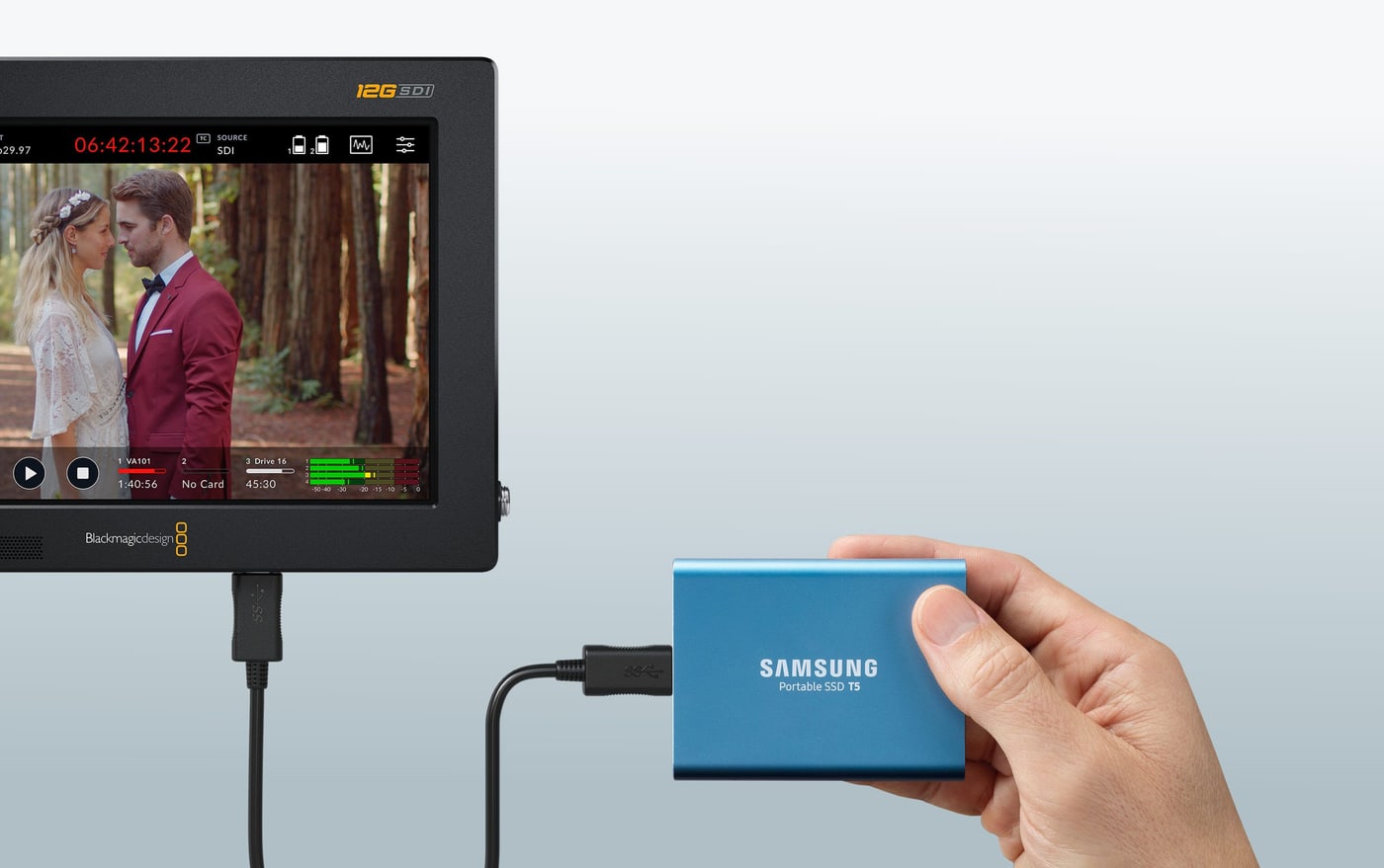 Video Assist 7″ 12G HDR – Két SD-foglalat és külső USB-C-meghajtó