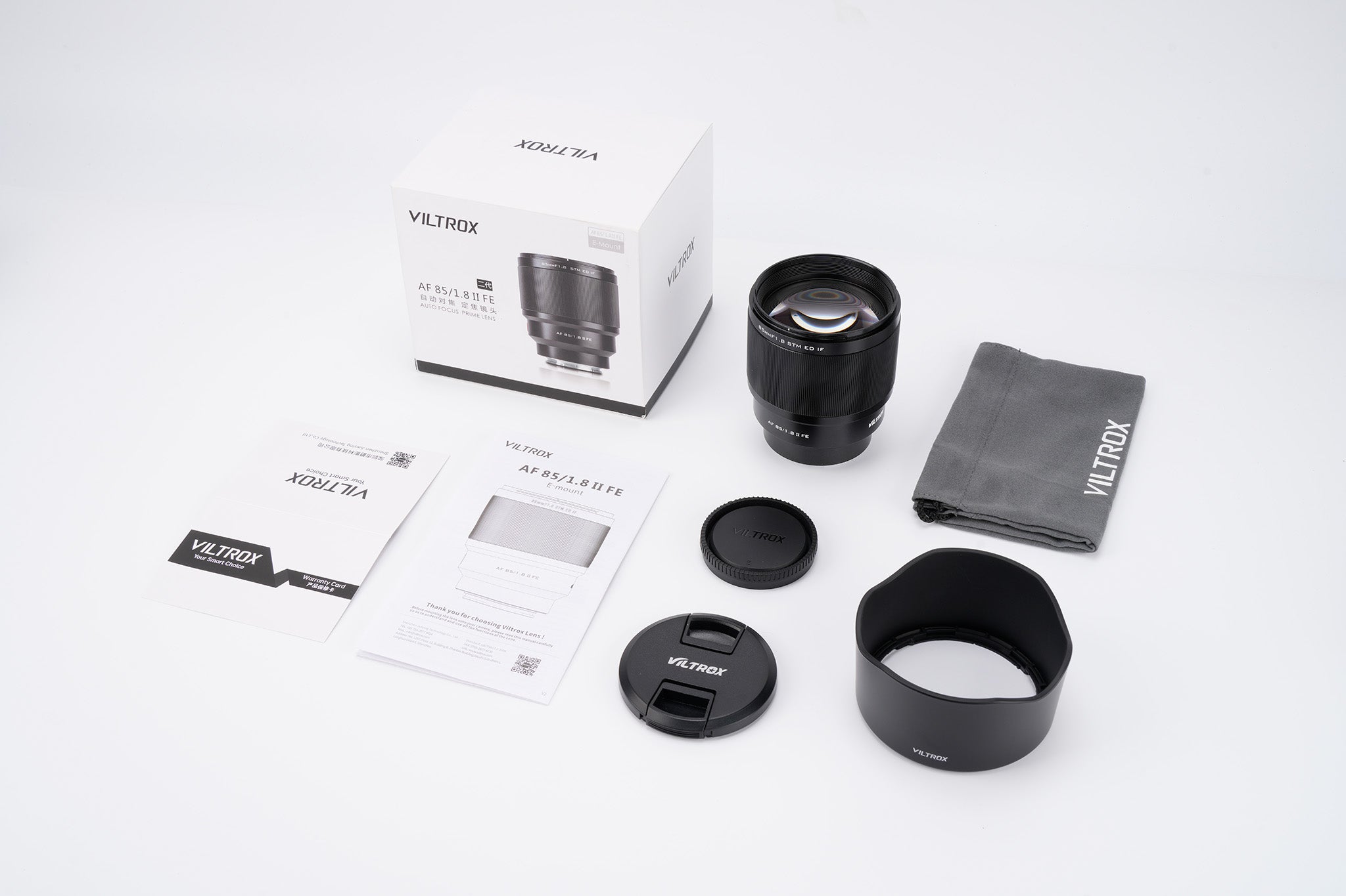 Obsah a produktové provedení Viltrox AF 85 mm F1.8 II FE