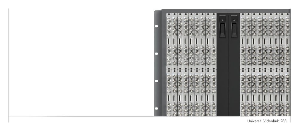 Blackmagic Universal Videohub 288 Crosspoint – Vezérlés, szinkronizálás és felügyelet egy kártyán
