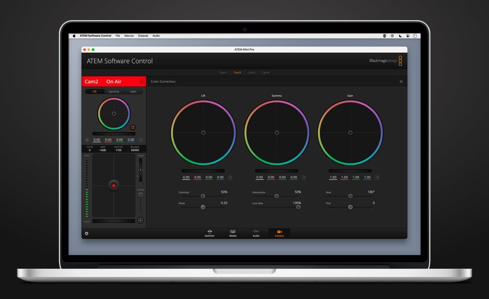 ATEM Mini Pro – Kameravezérlés az ATEM Software Controlból