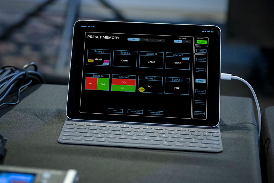 V-8HD iPad Remote Control Utility