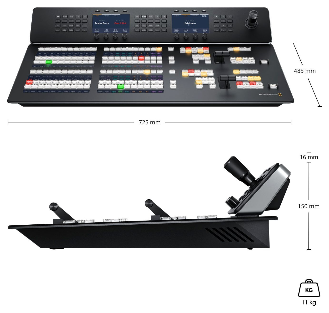 ATEM 2 M/E Advanced Panel 20 – Méretek