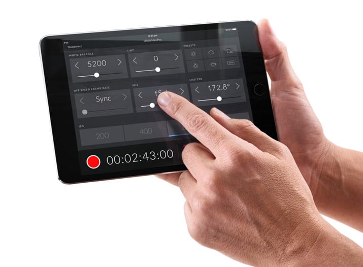 Blackmagic URSA Mini Pro 12K – Vezérlés Bluetoothon