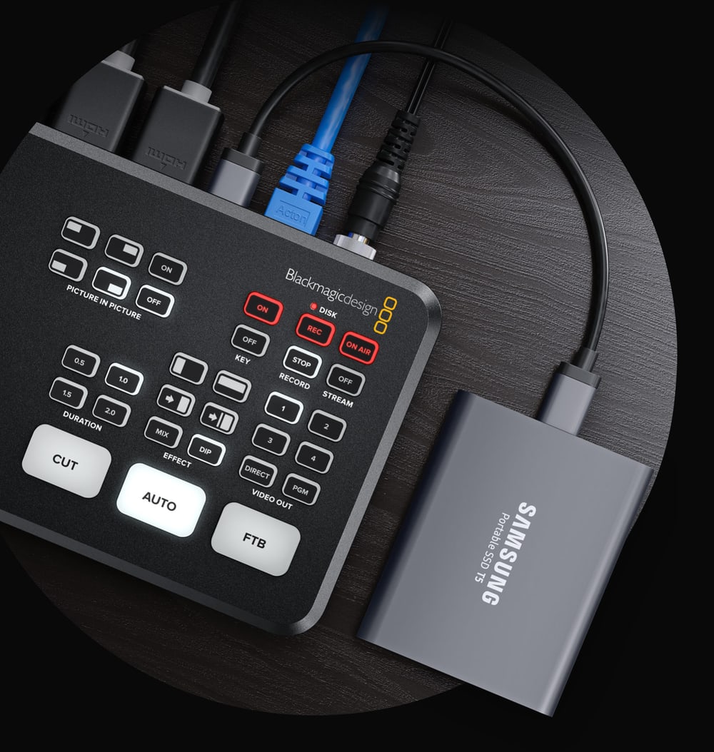 ATEM Mini Pro ISO – Felvétel USB-meghajtókra