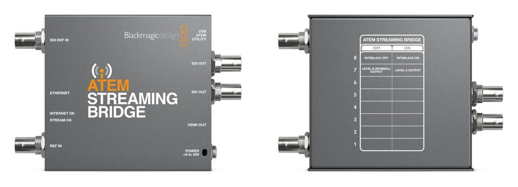 ATEM Streaming Bridge – Beállítás mini kapcsolókkal vagy USB-C-n