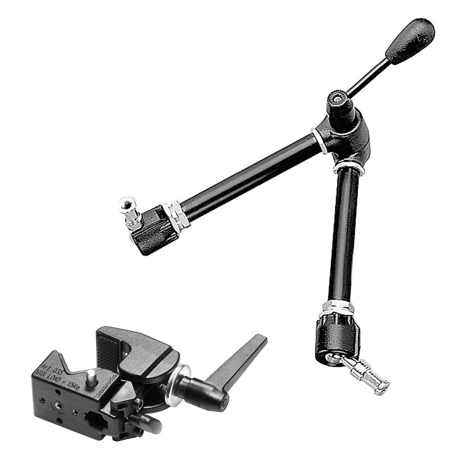 Detail koncového úchytu ramene Manfrotto 143R