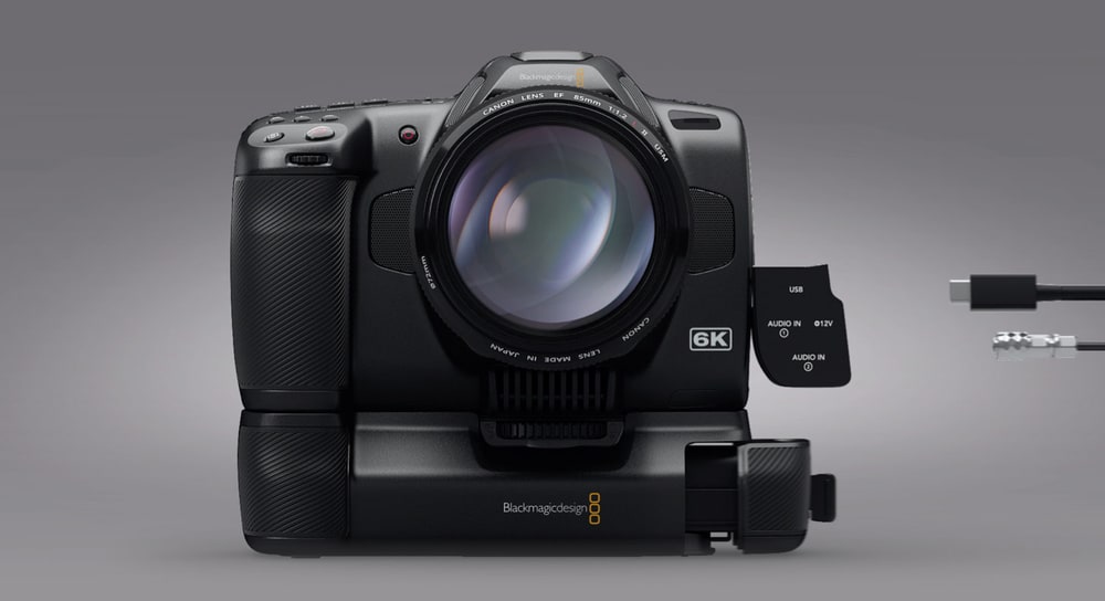 Blackmagic Pocket Cinema Camera 6K Pro – NP-F570 akkumulátorok és Battery Pro Grip