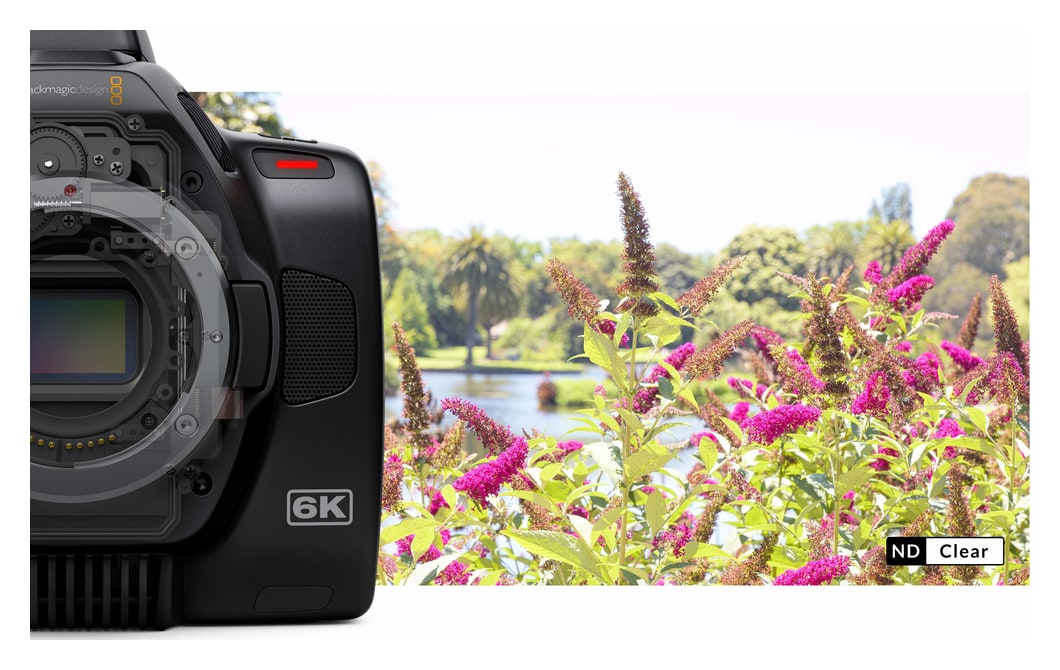 Blackmagic Pocket Cinema Camera 6K Pro – Beépített ND-szűrők