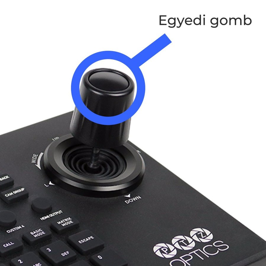 Egyedi gomb a joystickon