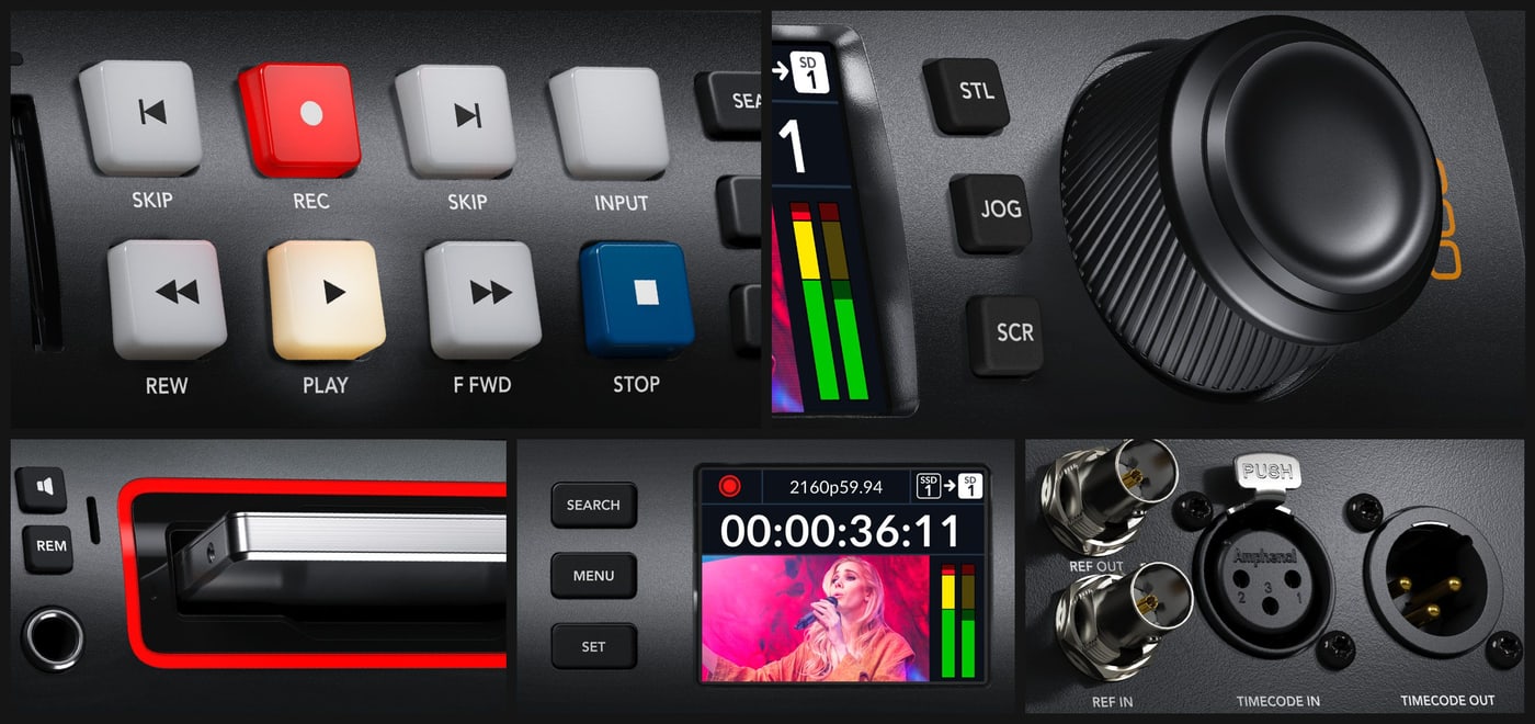 HyperDeck Studio 4K Pro – Fém keresőtárcsa kuplunggal