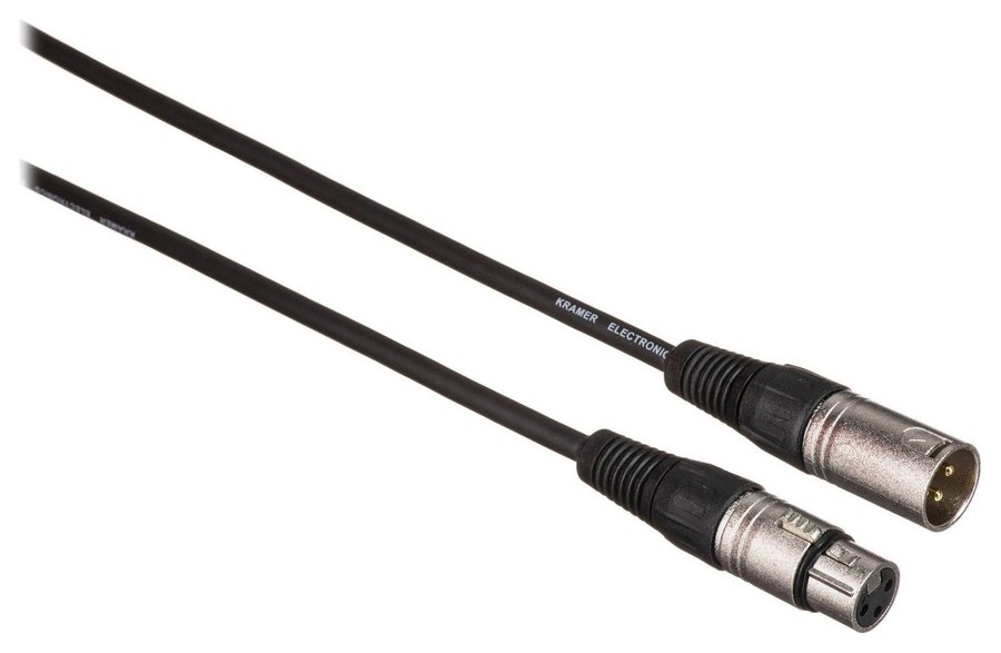 Kramer XLR quad kábel, 0,5 m – XLR apa és anya csatlakozó