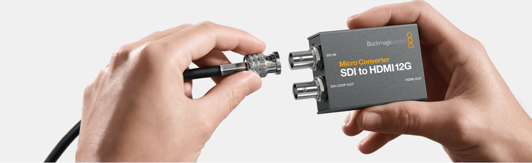 Kompakt Blackmagic Micro Converter SDI–HDMI 12G