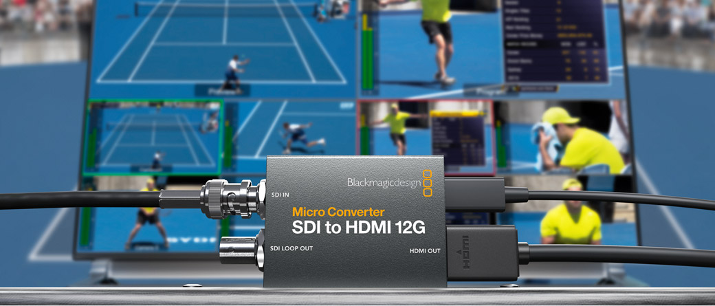 Blackmagic Micro Converter SDI–HDMI 12G egy monitorozási rendszerben