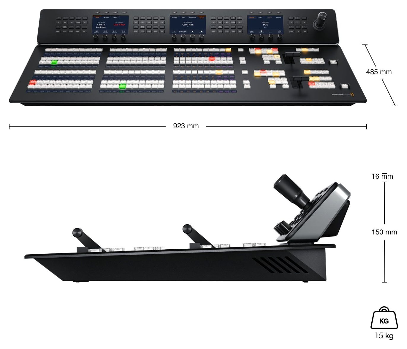 ATEM 2 M/E Advanced Panel 30 – Méretek