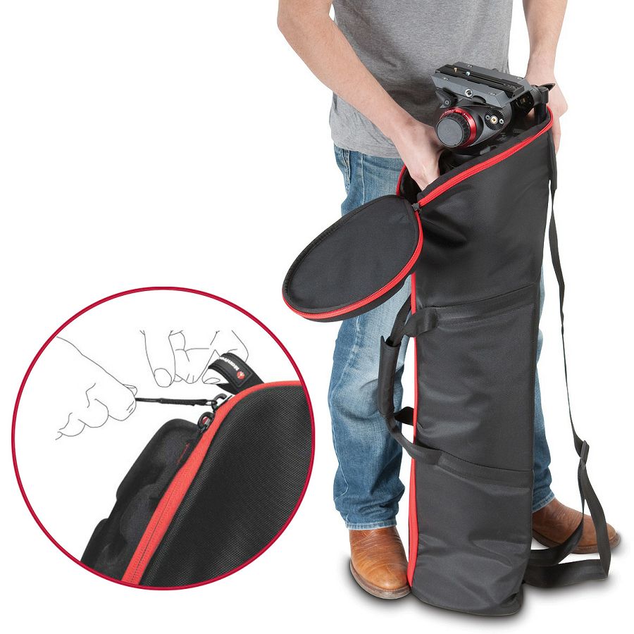 Állvány behelyezése a Manfrotto MBAG90PN táskába