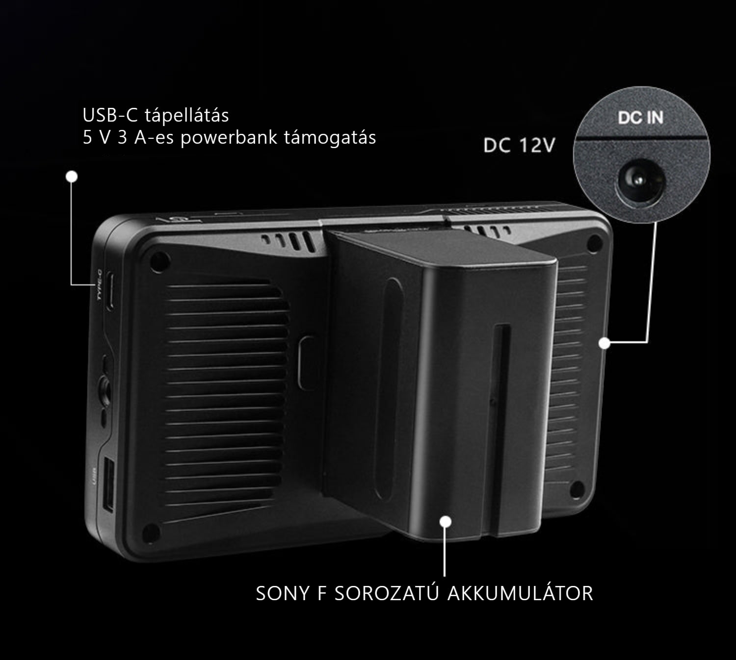 Desview U6 – Többféle tápellátás