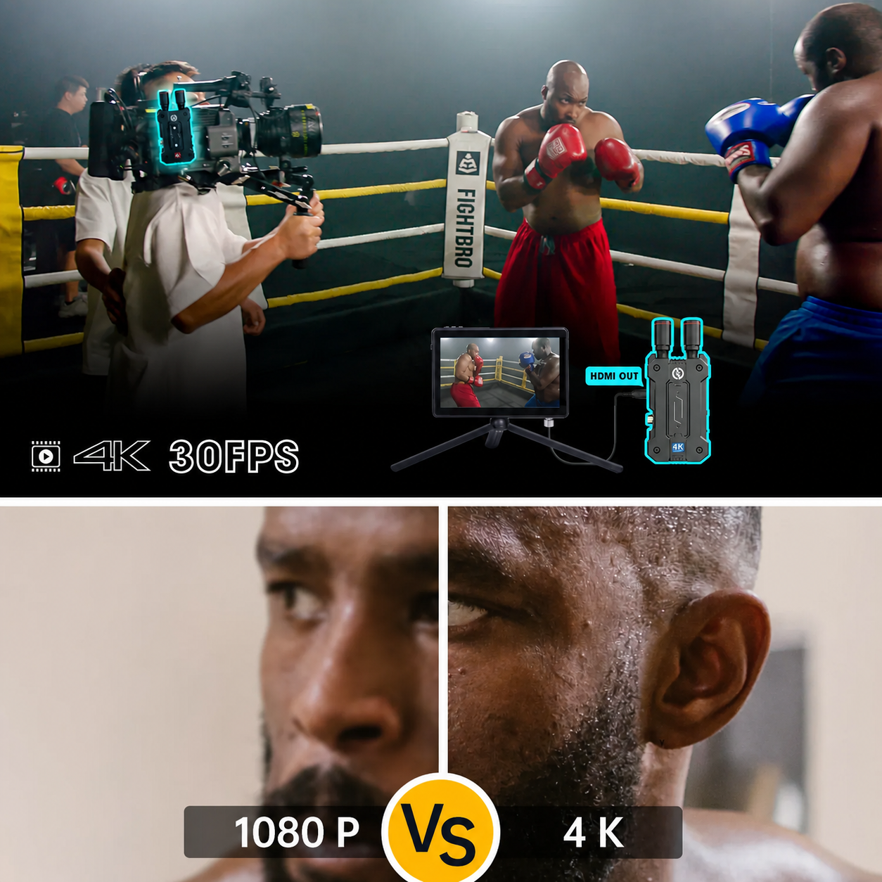 Infografika 4K30 přenosu Hollyland Mars 4K