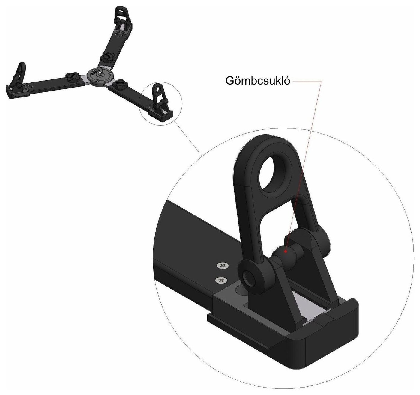 Cartoni S838/S Studio Baby/Minibaby talajterpesztő – Gömbcsukló