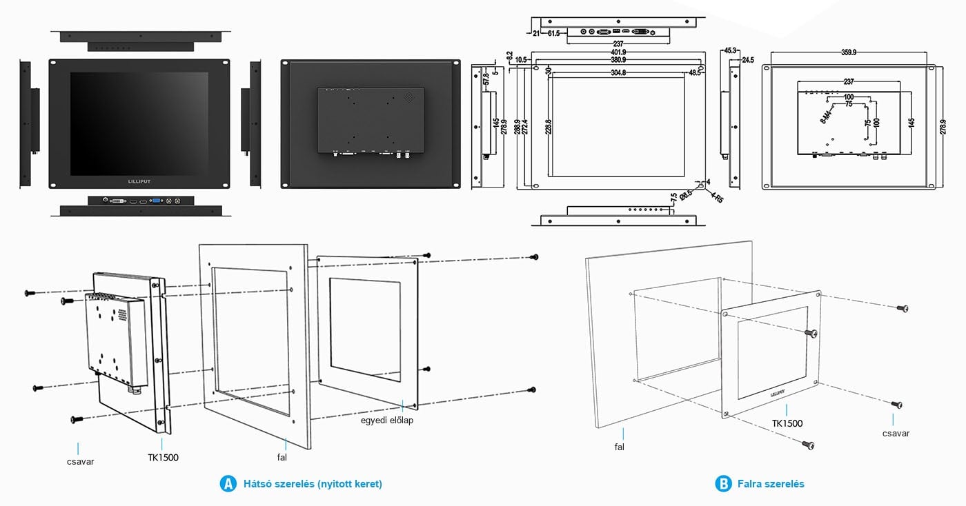 Lilliput TK1500-NP/C – infografika 1