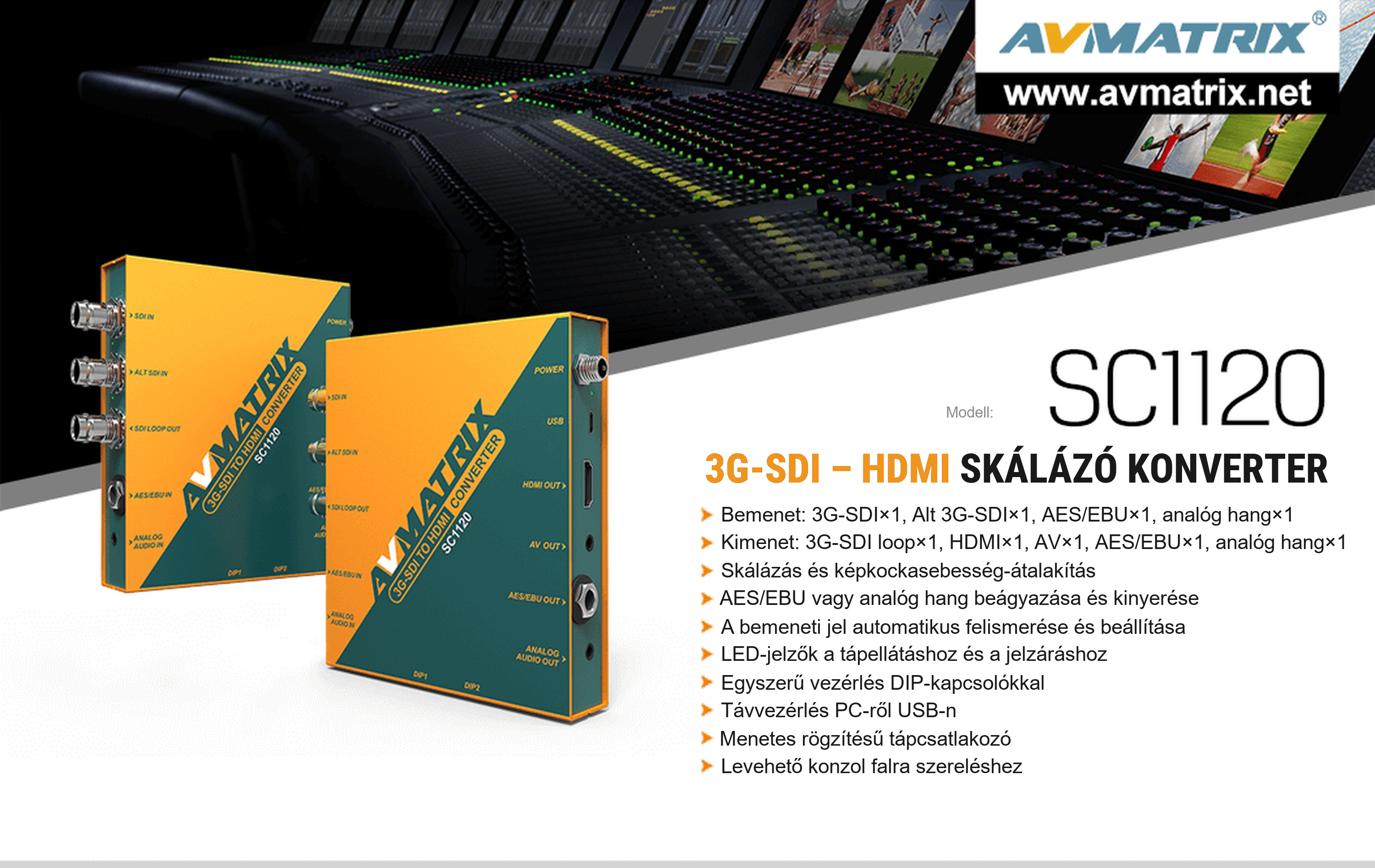 AVMATRIX SC1120 – infografika