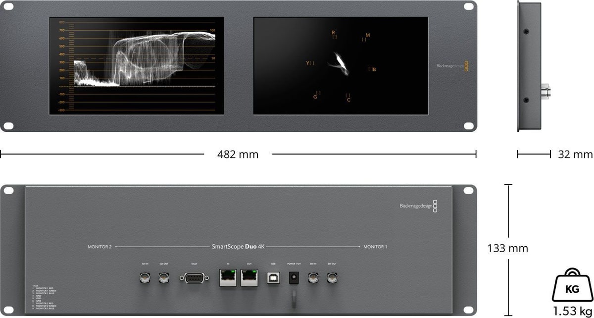 SmartScope Duo 4K – Méretek és tömeg