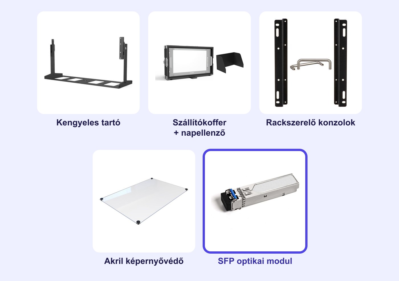 A Lilliput Q15 monitor opcionális tartozékai
