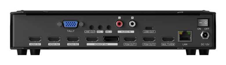 AVMATRIX HVS0401U – Csatlakozók a hátoldalon