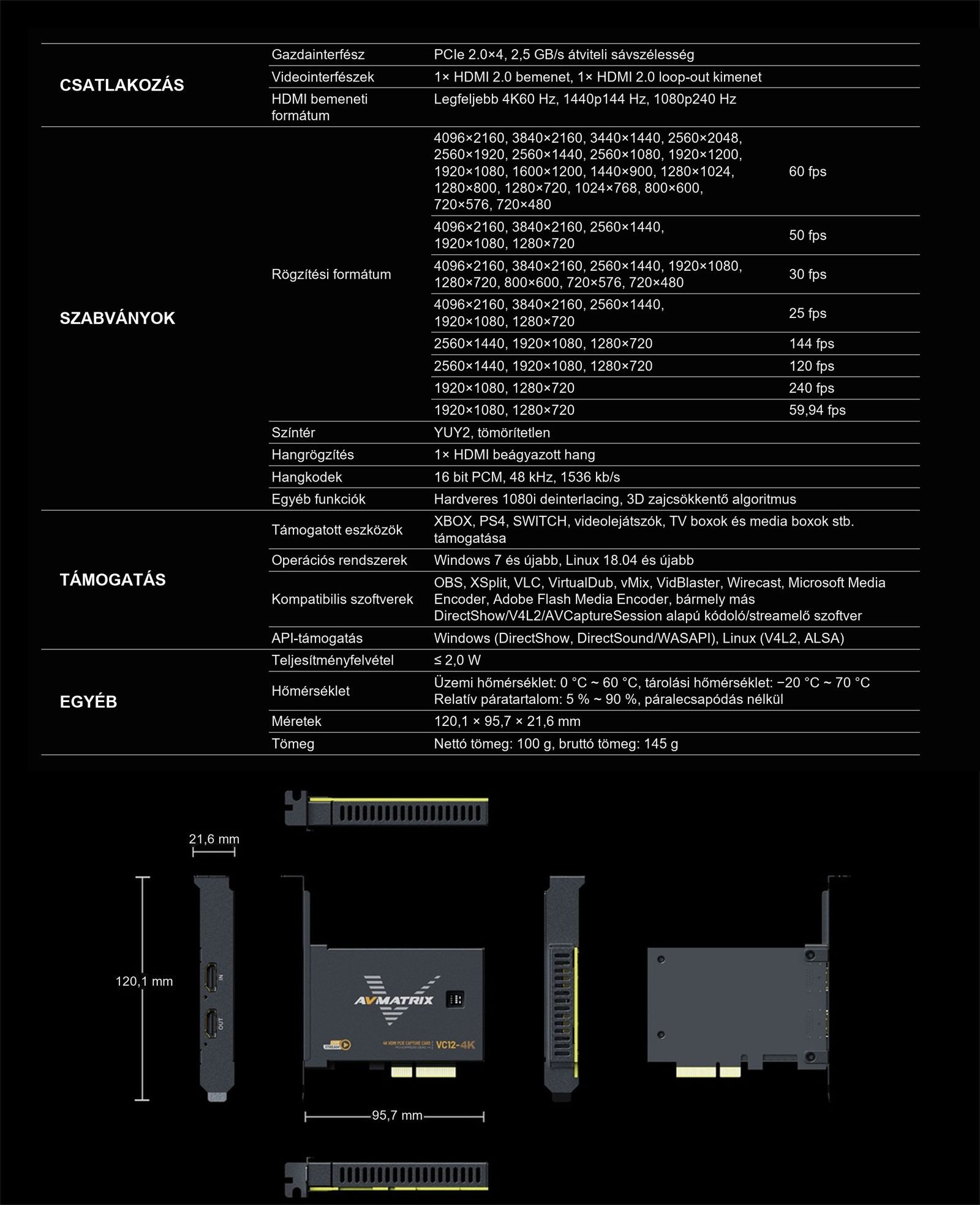 AVMATRIX VC12-4K – infografika