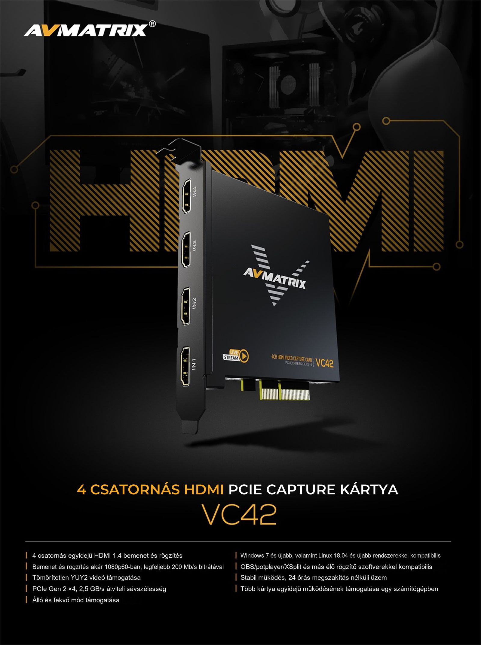 AVMATRIX VC42x – infografika