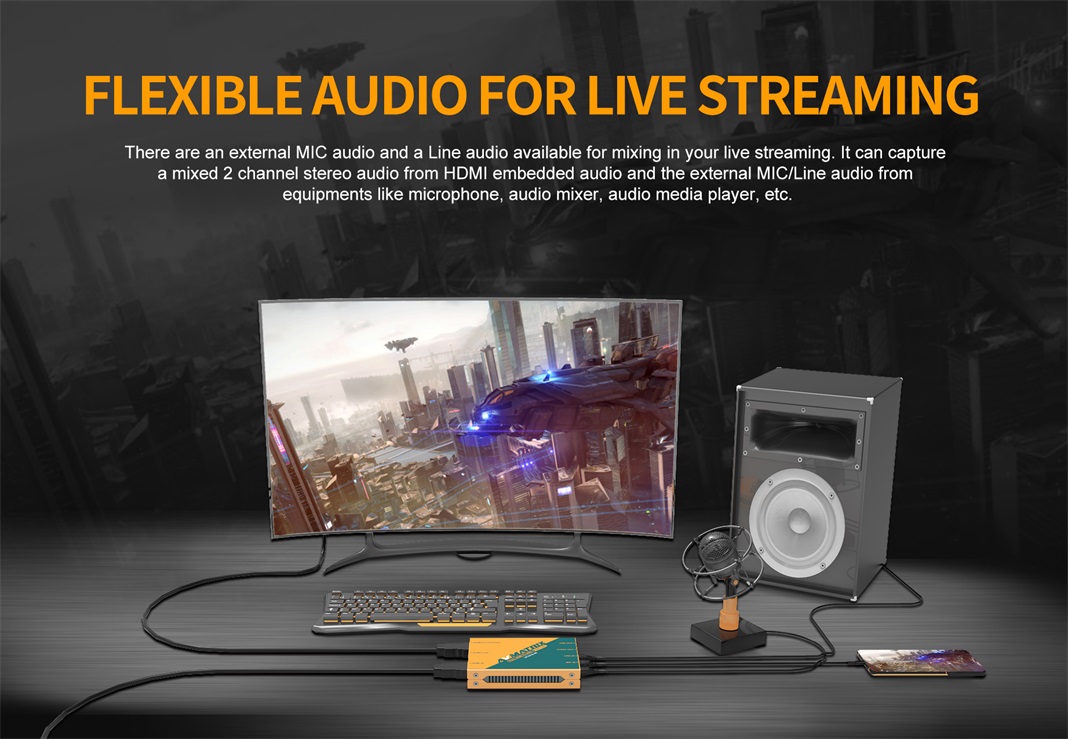 AVMATRIX UC2218-4K audio live streaminghez