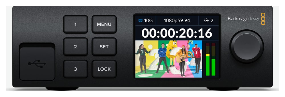 Blackmagic 2110 IP Converter 3x3G – Útválasztás és diagnosztika közvetlenül a racknél