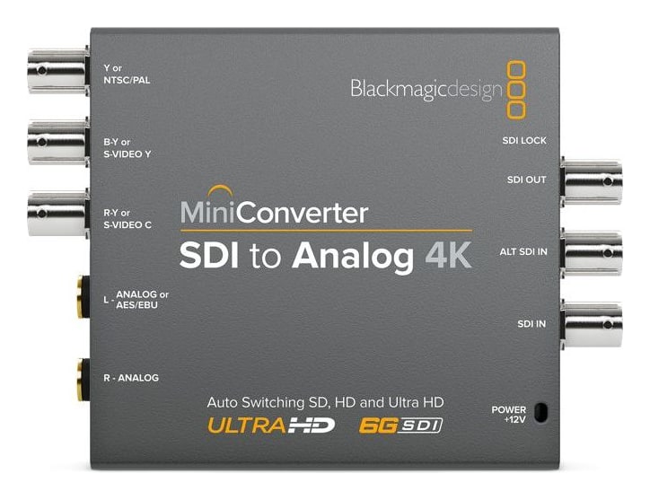 Mini Converter SDI to Analog 4K – Komponens, S-Video és kompozit