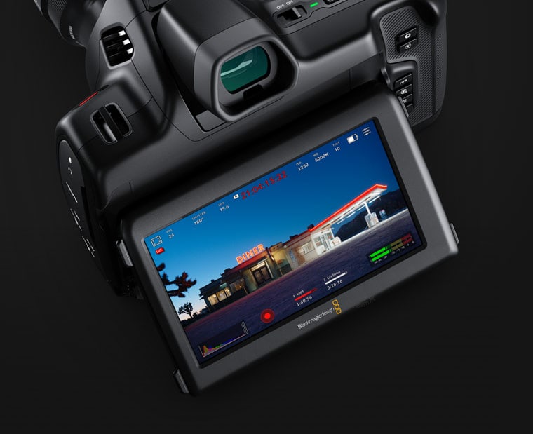 Blackmagic Cinema Camera 6K – A felvétel ellenőrzése közvetlenül a kamerán