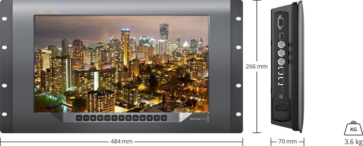 SmartView 4K – Méretek és tömeg