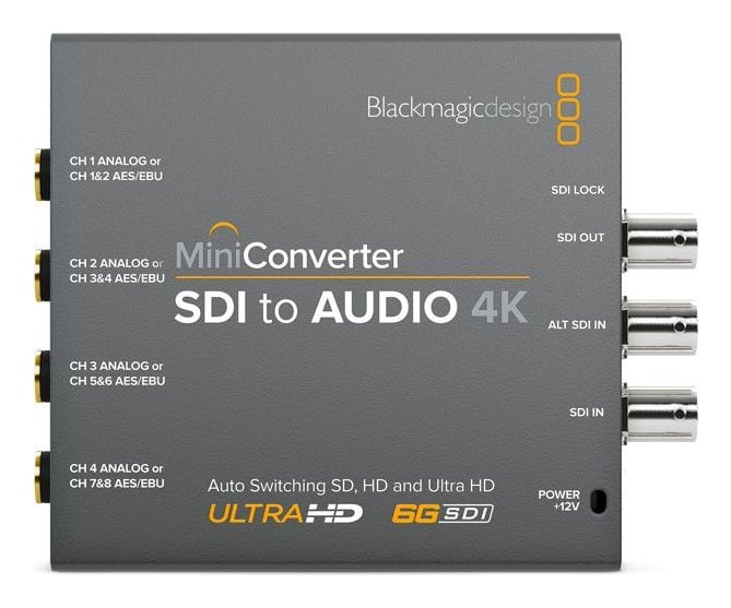 Mini Converter SDI to Audio 4K – Négy analóg csatorna vagy nyolc AES/EBU