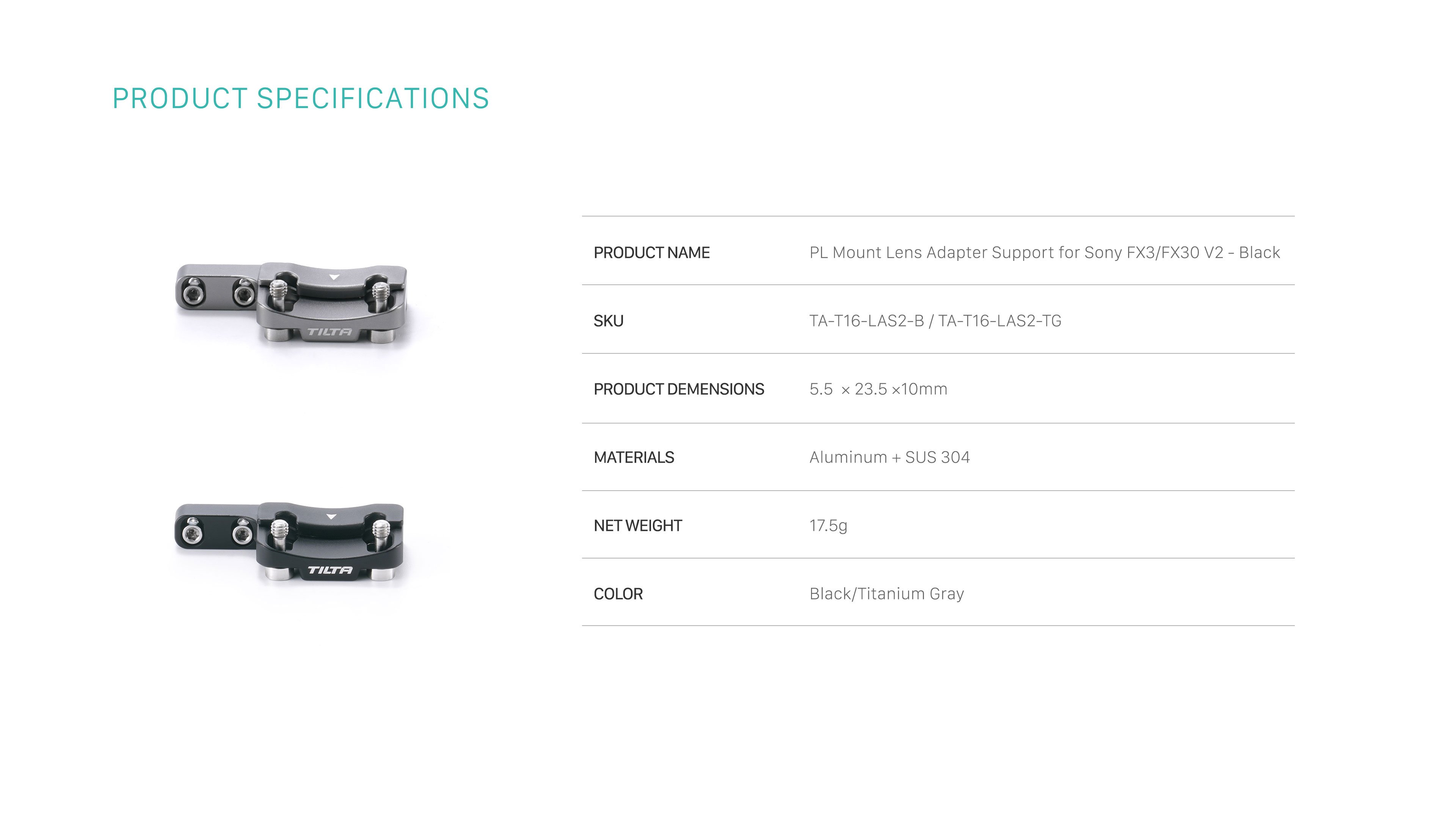 PL Mount Lens Support for Sony FX3/FX30 V2 PL Mount Lens Support for Sony FX3/FX30 V2