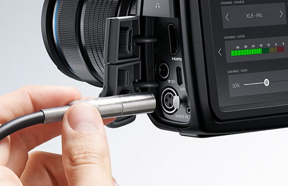 Blackmagic Pocket Cinema Camera 4K – Mini XLR fantomtáppal