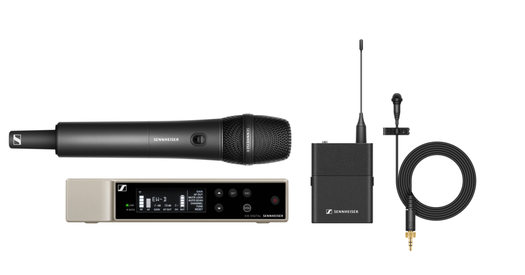 Sennheiser EW-D ME2/835-S SET R1-6 vevővel, ME 2 csíptetős mikrofonnal, bodypackkel és MMD 835 kapszulás kézi adóval