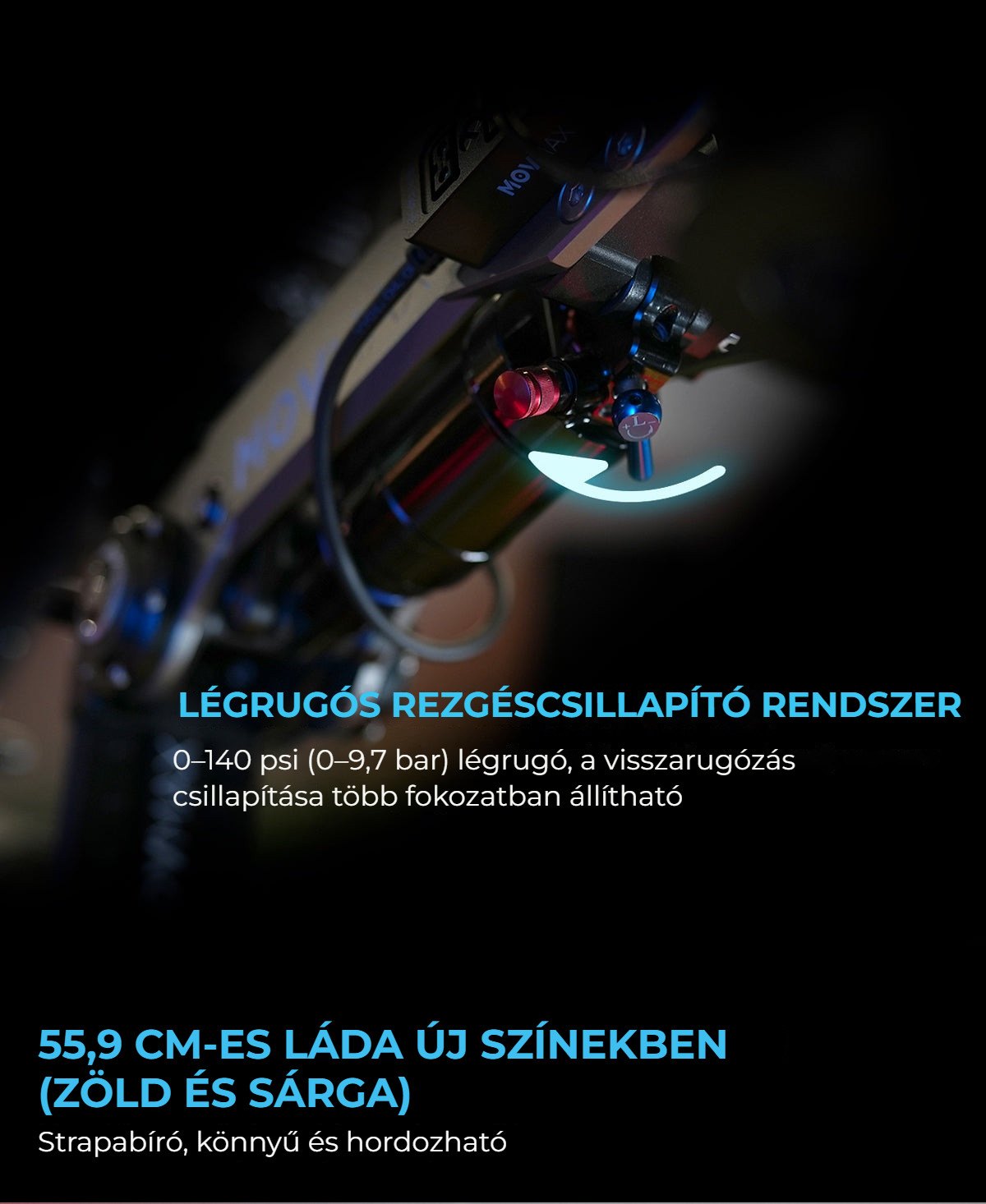 Légrugó és láda