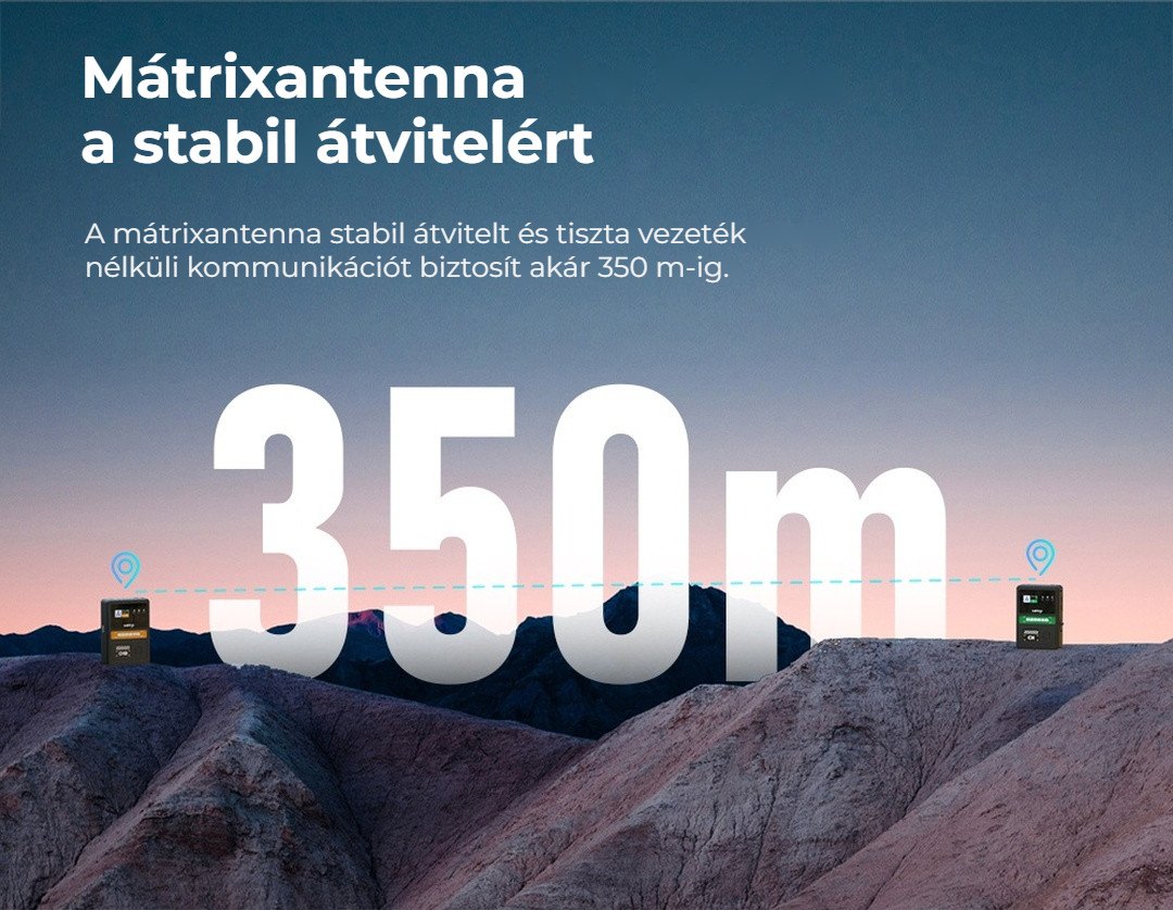 350 m hatótáv
