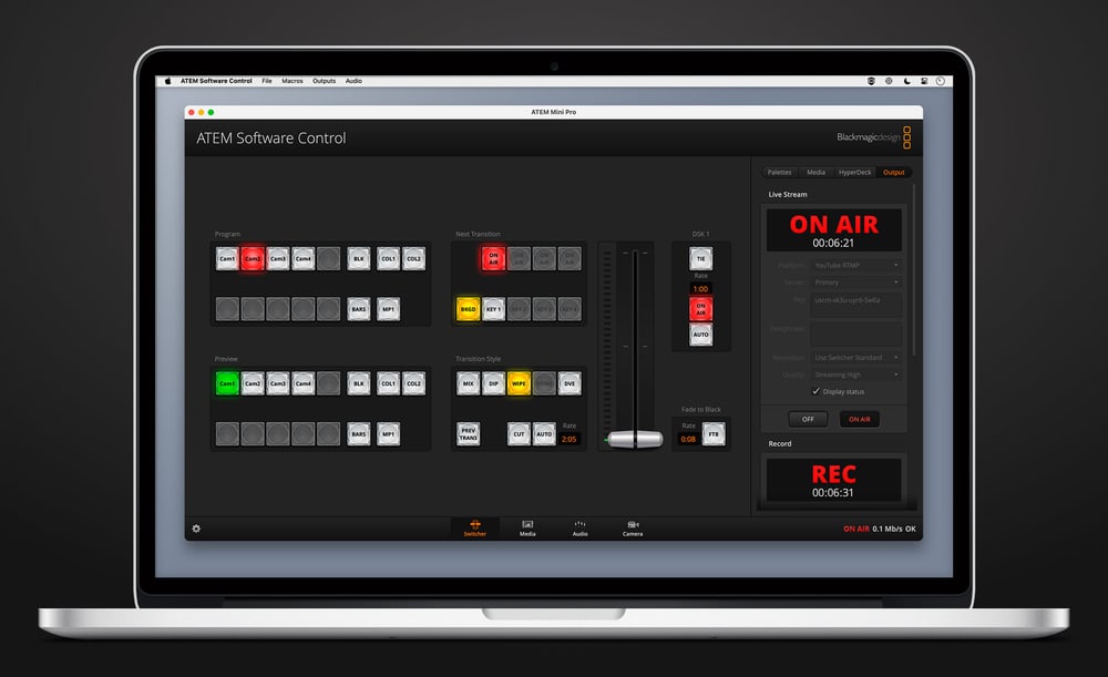 ATEM Micro Panel – Hardvergombok az ATEM Software Controlhoz