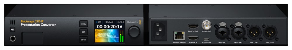 Blackmagic 2110 IP Presentation Converter – A laptopot az átalakító táplálja