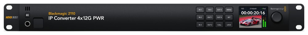 Blackmagic 2110 IP Converter 4x12G PWR – Kezelőpanel LCD kijelzővel