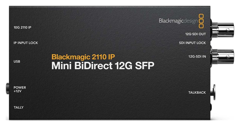 Blackmagic 2110 IP Mini BiDirect 12G SFP – Visszirányú programjel és talkback