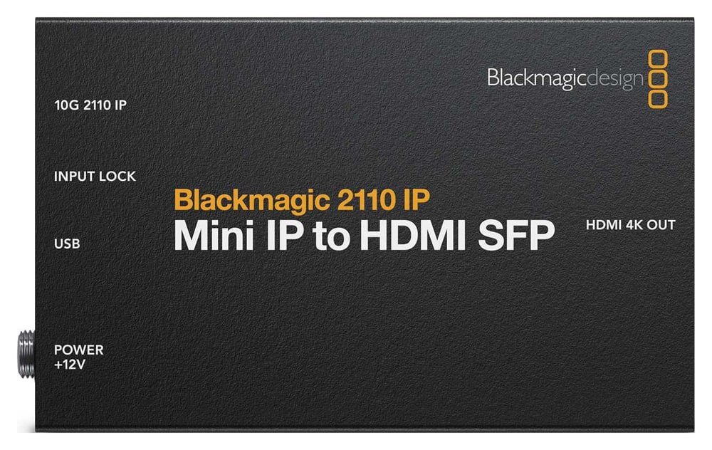 Blackmagic 2110 IP Mini IP to HDMI SFP – IP bemenet, kép HDMI-n