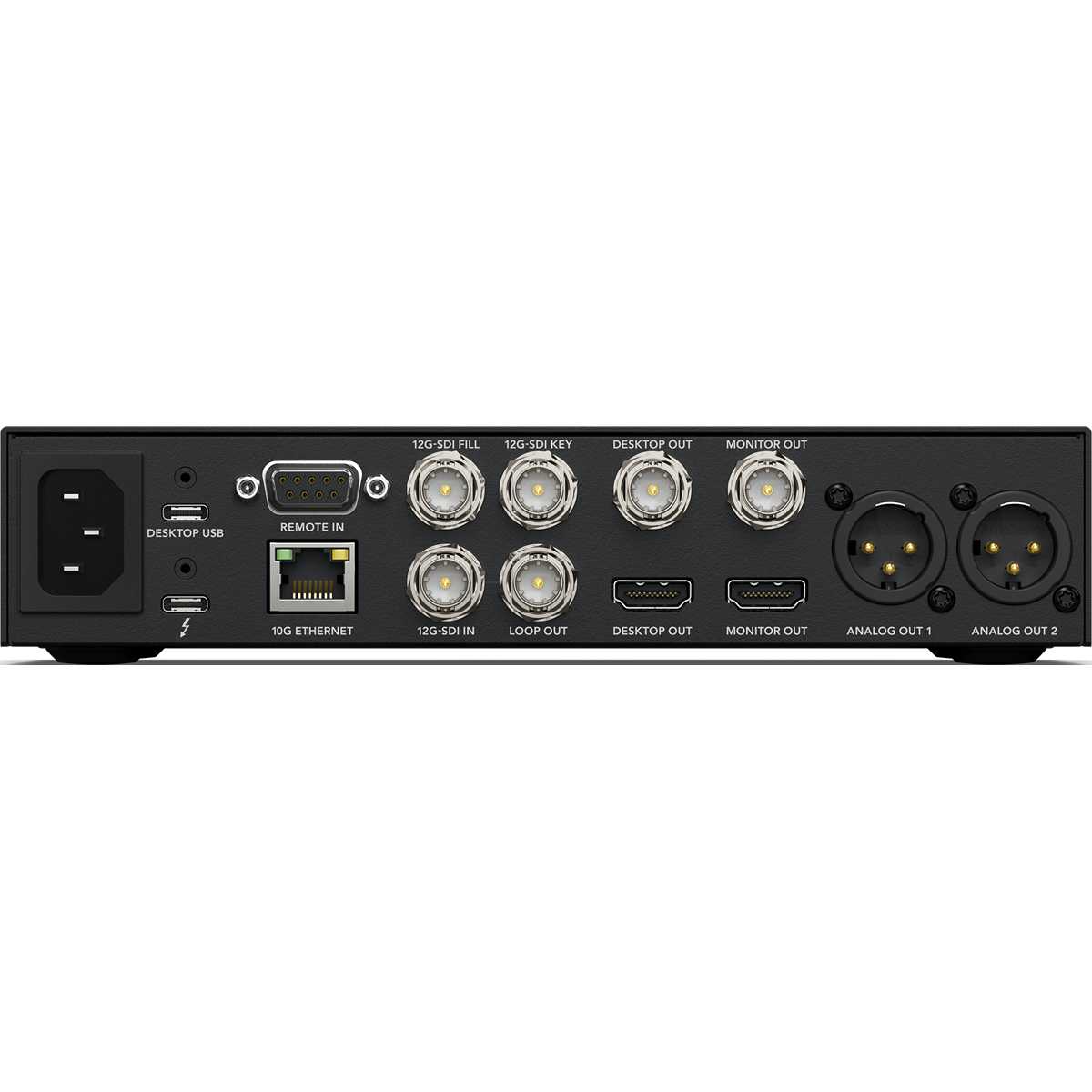Blackmagic Media Player 10G, hátulnézet