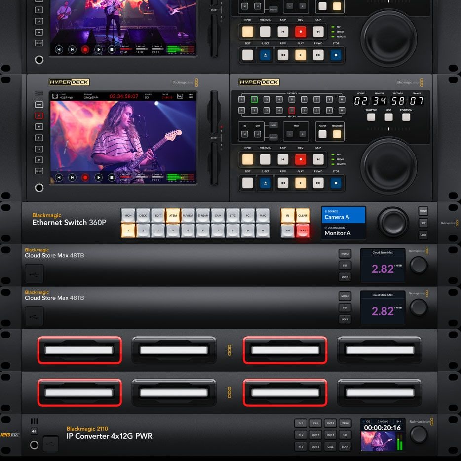 Blackmagic Ethernet Switch 360P – ISO felvétel és visszajátszás