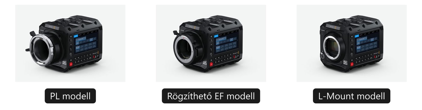 Blackmagic PYXIS – PL modell, Rögzíthető EF modell, L-Mount modell