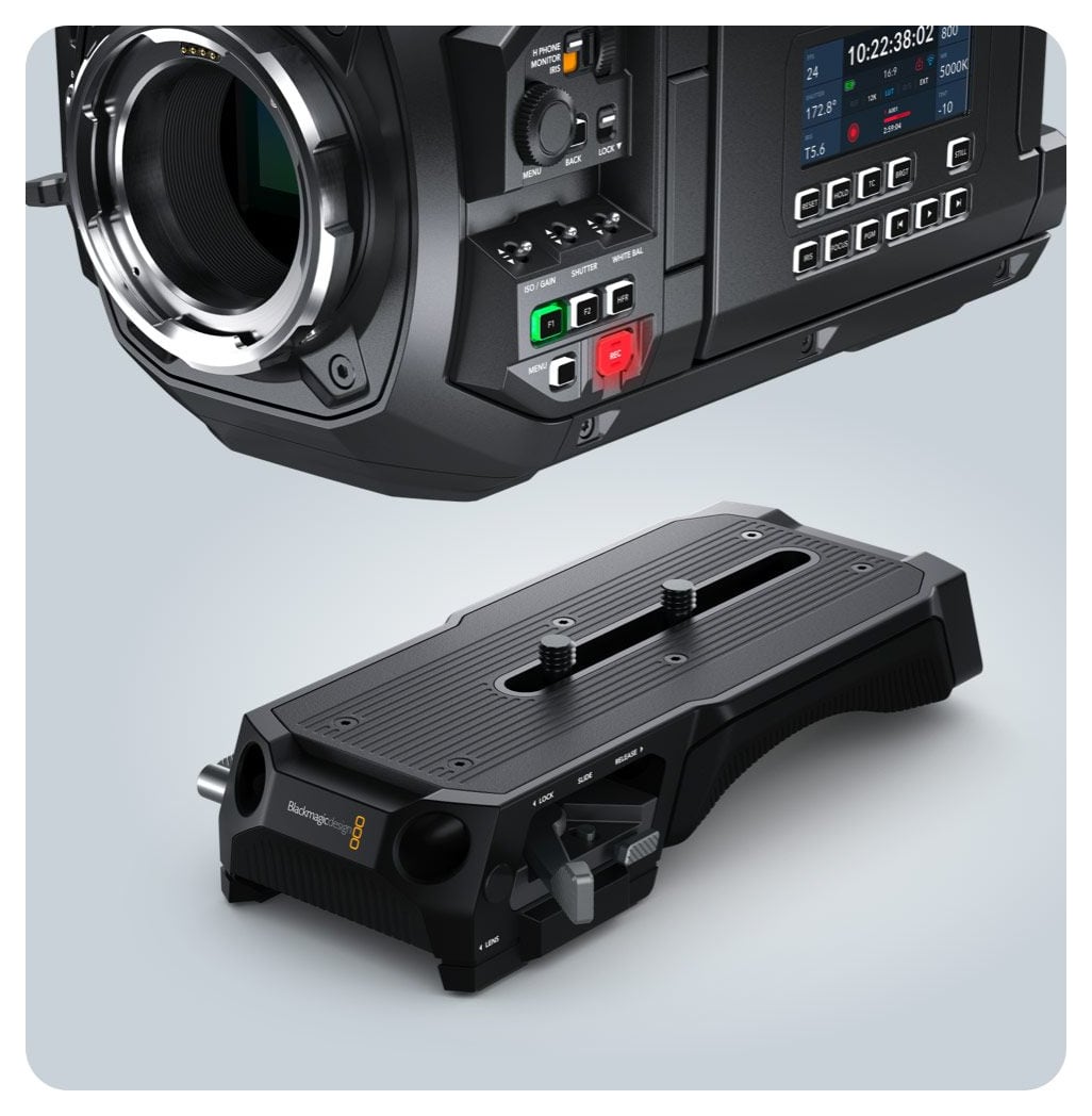Blackmagic URSA Cine Baseplate 15 – Vállpárna és gyors felhelyezés